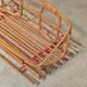 Wall-mounted coat rack in rattan, Czechoslovakia 1960