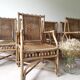 Set of 6 wicker armchairs