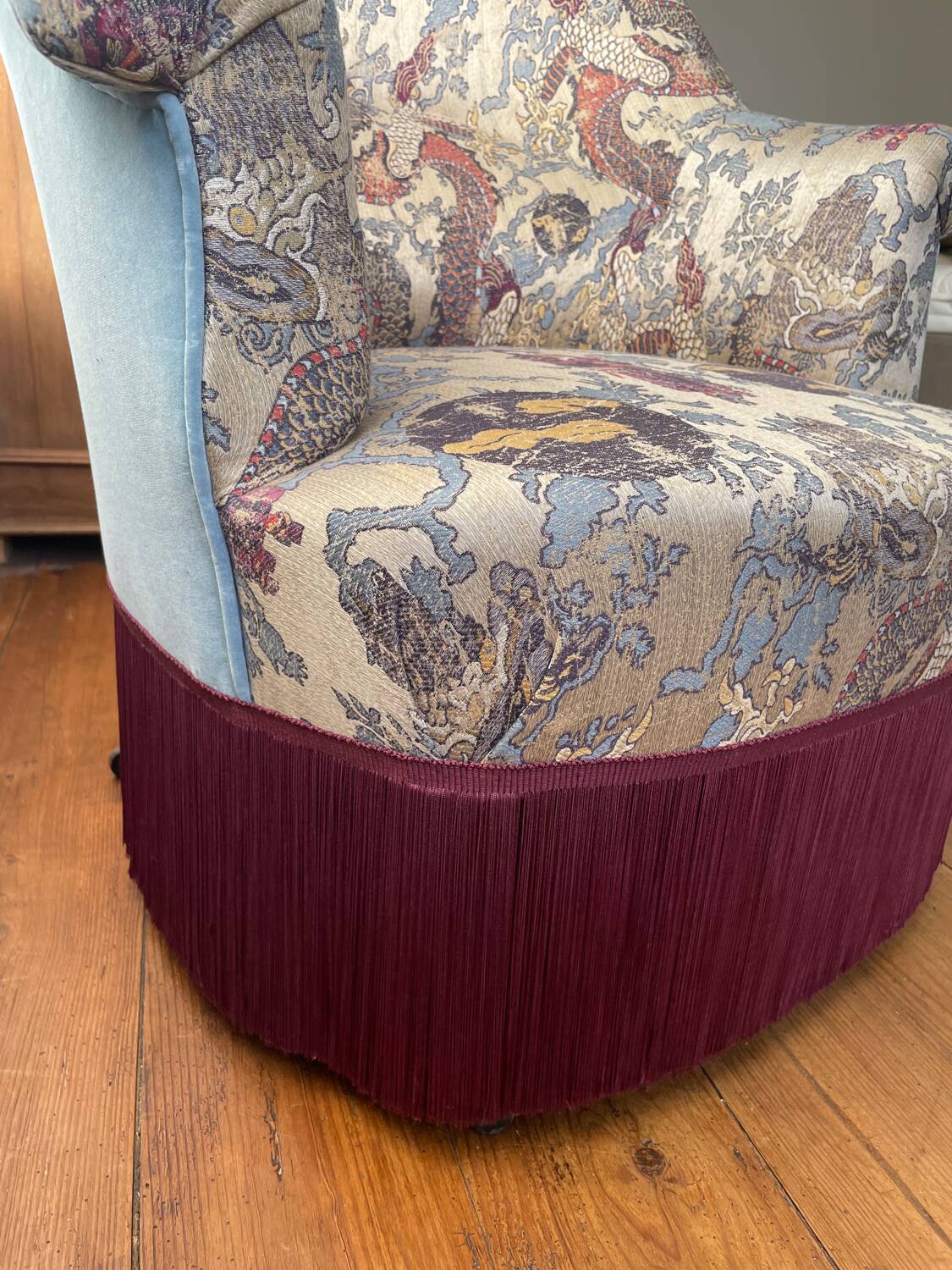 Fauteuil crapaud restauré Nobilis
