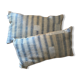 Pair of antique kilim style canvas cushions woven, patched and hand embroidered