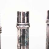 Rare set of silver plated Art deco candle holders by Christian Dior, France 1950's