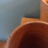 Set of 8 hand-turned stoneware cups or glasses