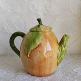 Apricot slip teapot