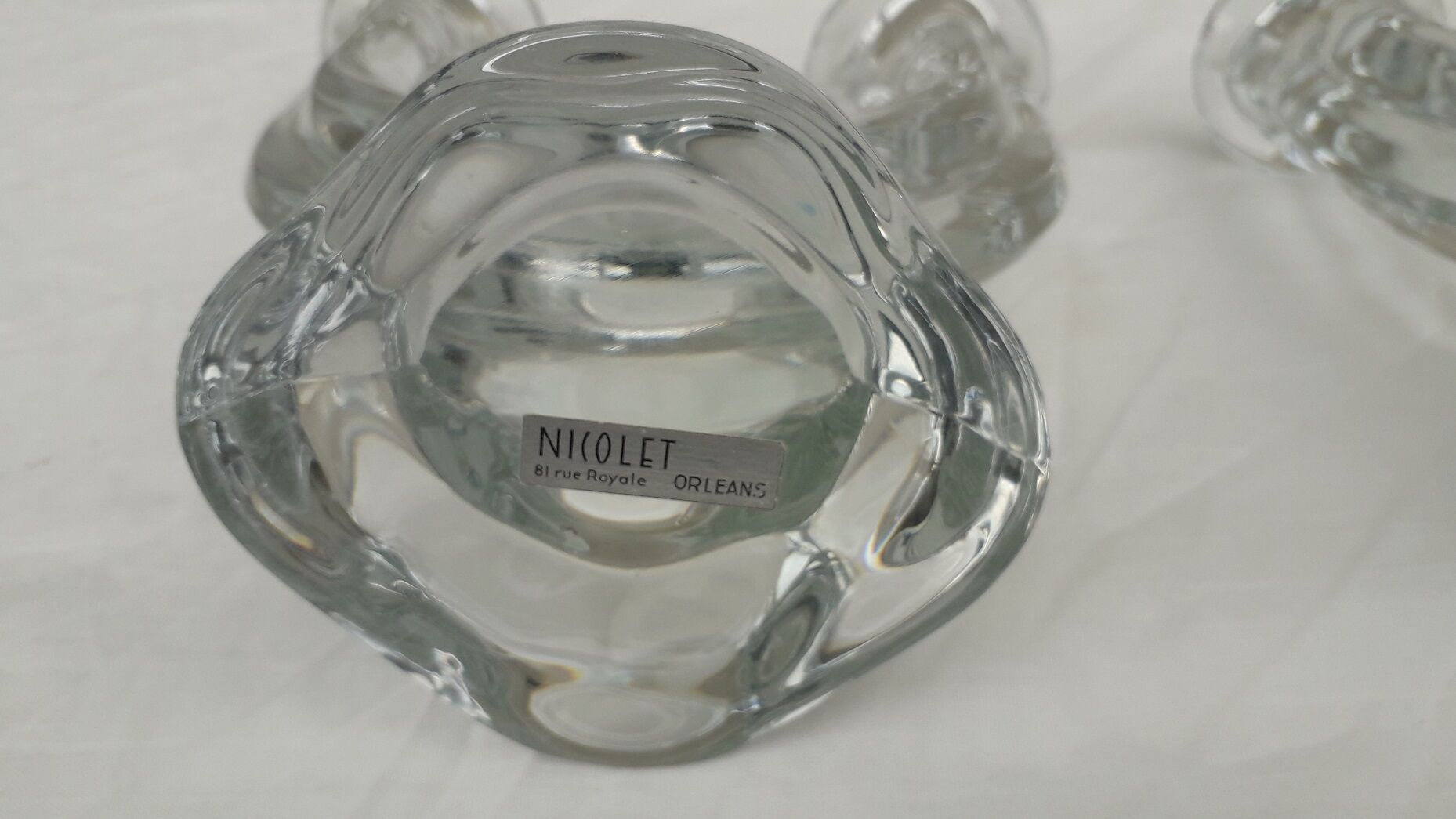 Paire de bougeoirs cristal