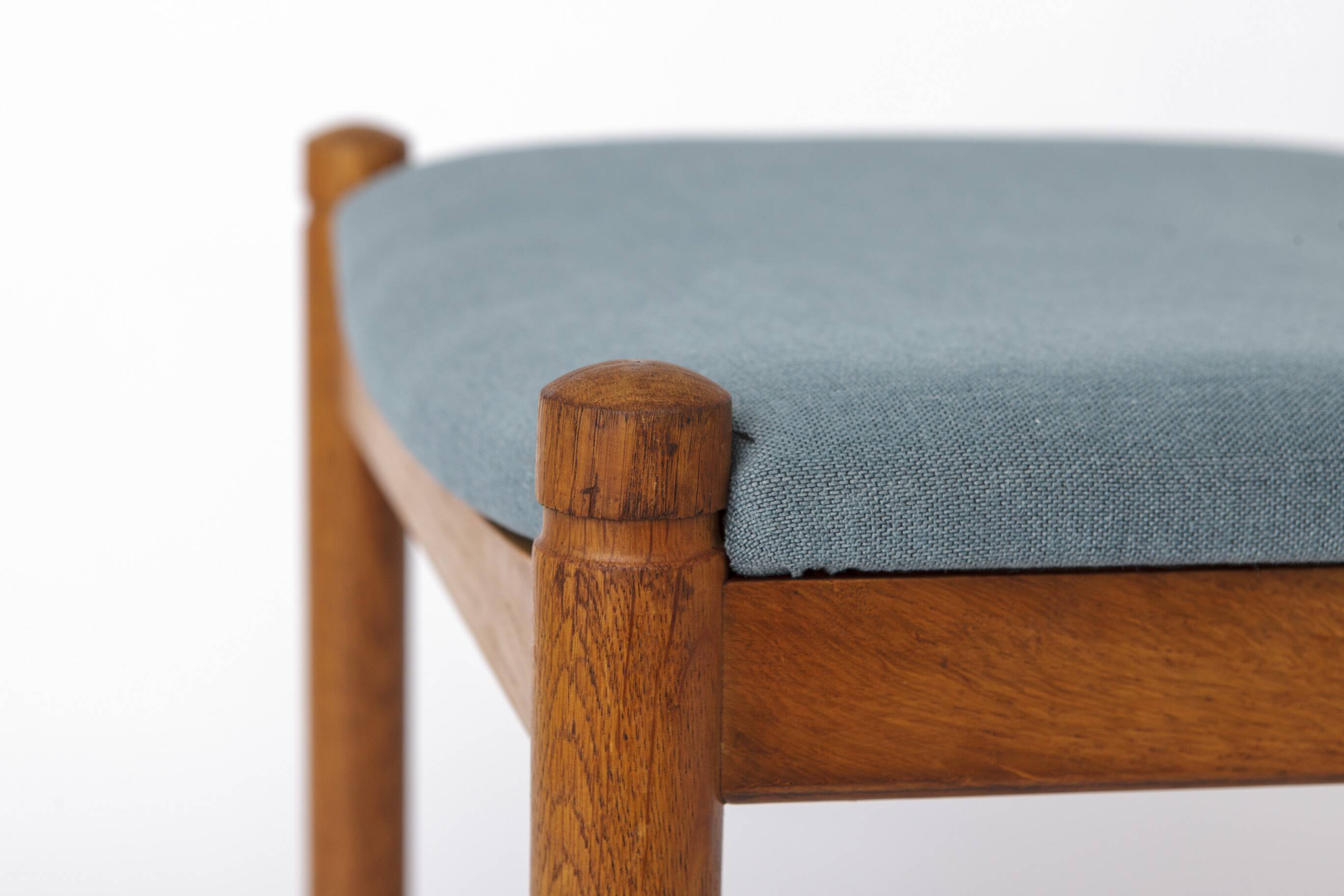 Set of 5 Vintage Oak Dining Chairs Germany 1960s Mid Century Modern