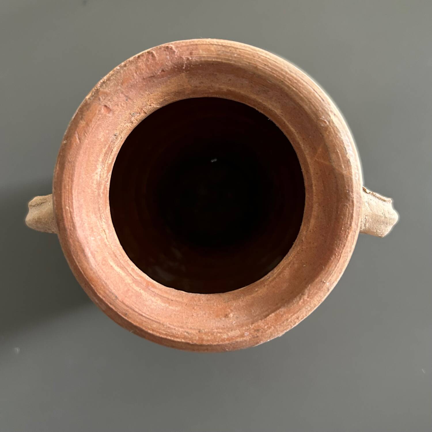 Raw terracotta jar