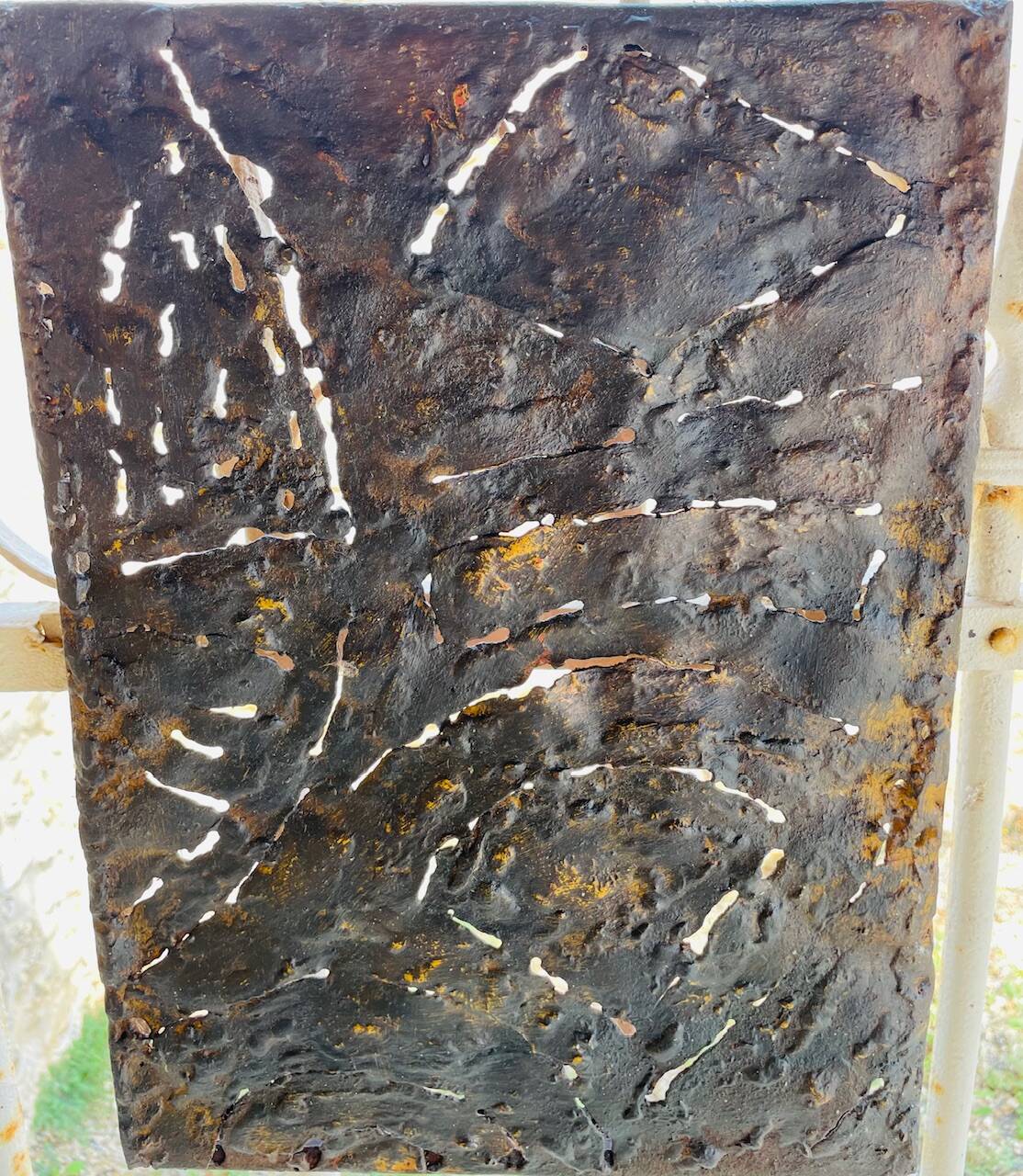 Set of three brutalist wall sculptures, by Irv Bramberg, vintage