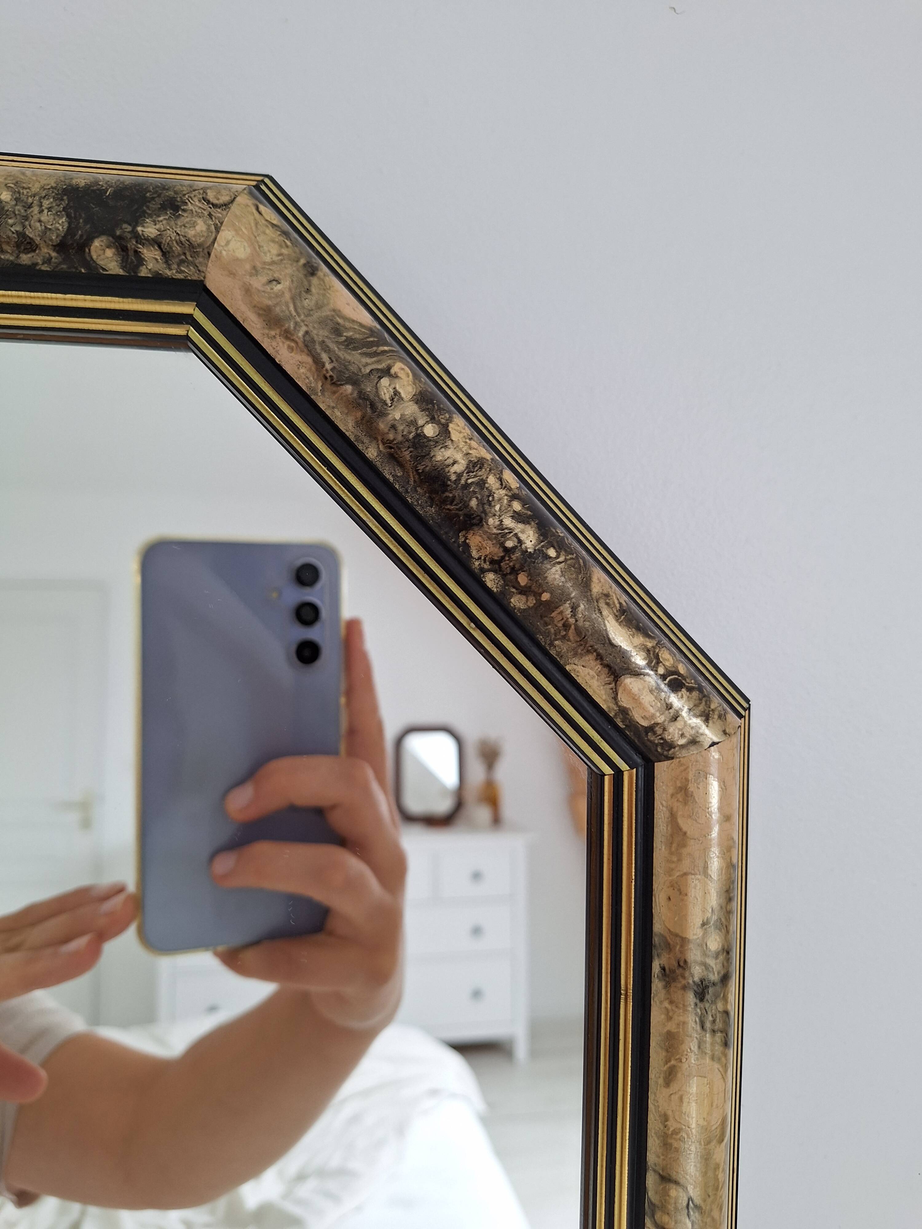 Vintage octagon mirror