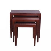 Tables Gigognes en Acajou par Severin Hansen pour Haslev Møbelsnedkeri, 1960s, Set de 3