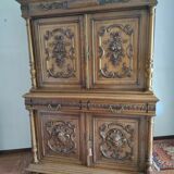 Armoire 2 corps style Henry 2 en noyer