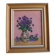 Framed oil on canvas – still life with violets