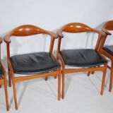 Armchair with Leather and Teak by ERIK KIRKEGAARD 1960s