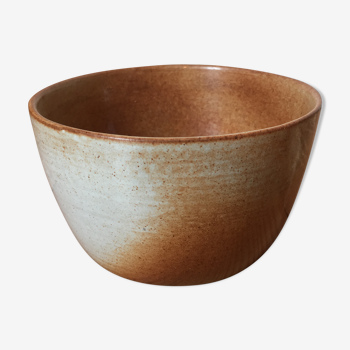 Sandstone bowl enamel brown-orange and speckled grey