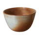 Bol en grès émail marron-orangé et gris moucheté