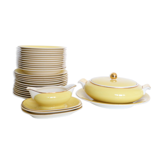 Yellow and golden crockery service, 30 rooms, Villeroy and Boch