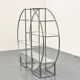 Bauhaus ronde en tubulaire chromé et verre
