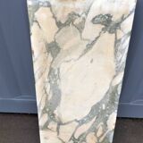 Old vintage gilded side table with marble top