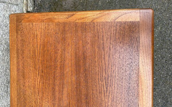Table basse teck danois Trioh Mobler attribuée à Niels Bach, vintage, années 1960