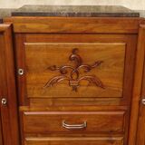 Large and antique solid walnut sideboard