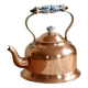 Vintage kettle in copper and ceramic