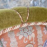 Paire de fauteuils Napoléon III en tissu Etro, France, fin XIXe