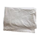 Drap ancien avec monogrammes et plusieurs rangs de jours