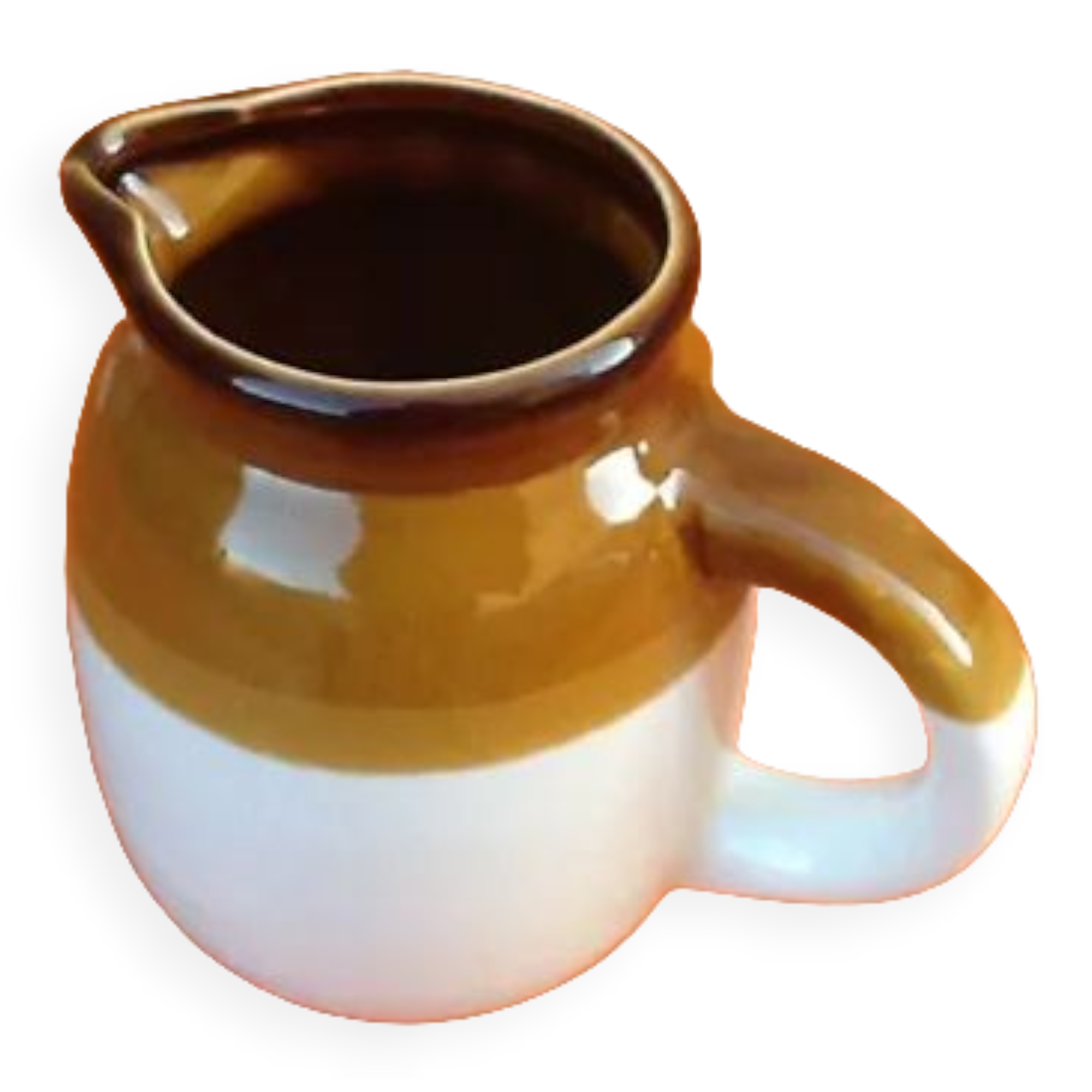 Two-tone pitcher Glazed ceramic