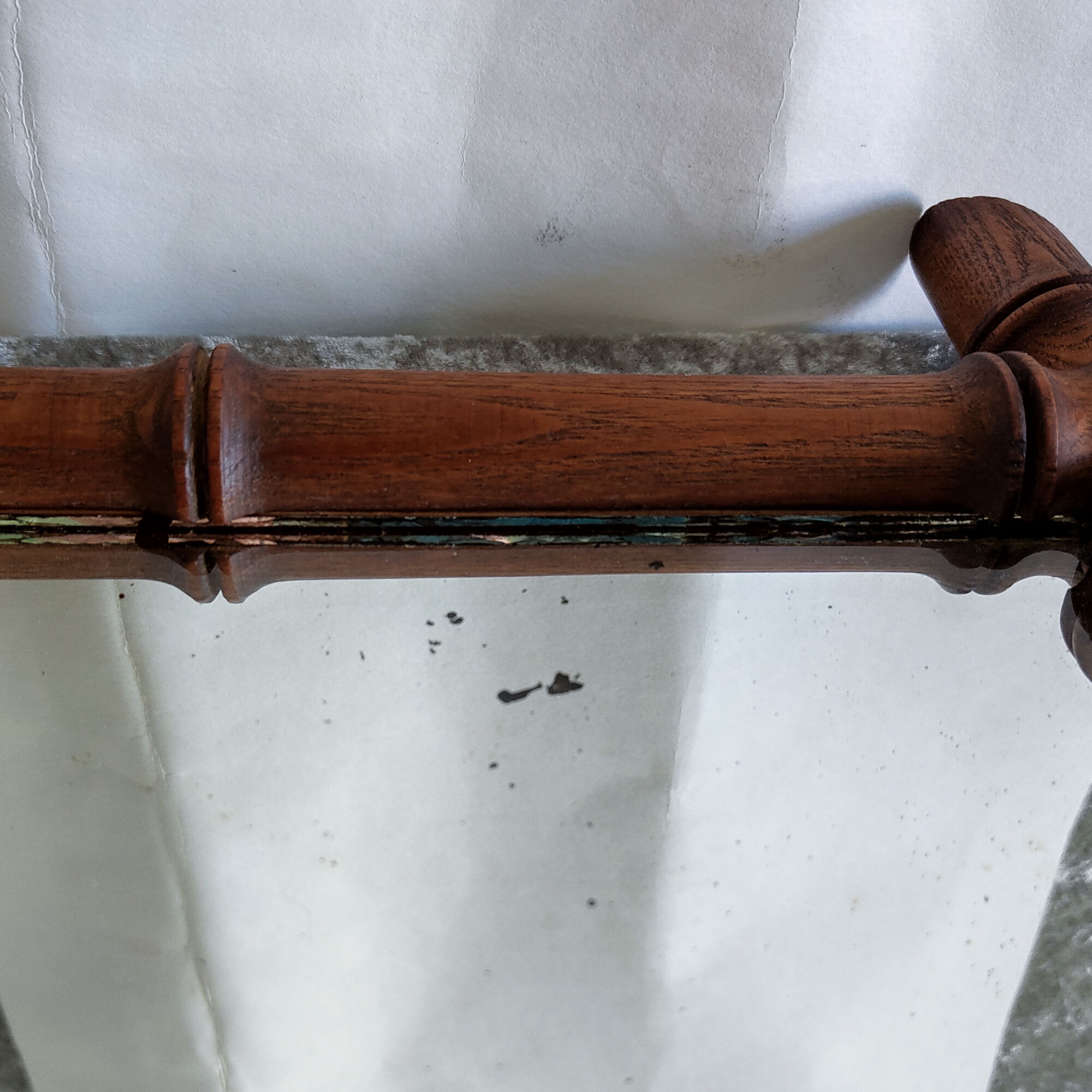 Wooden barber mirror imitation bamboo from the 20s