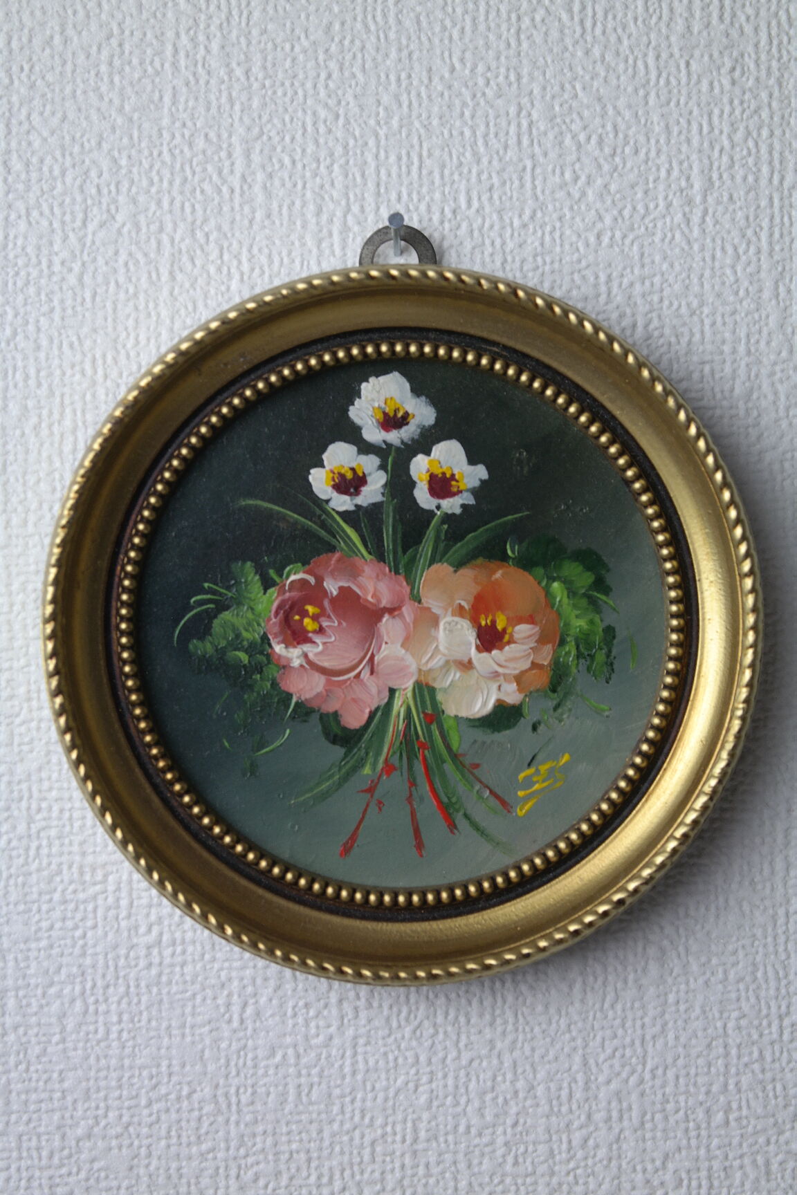 Small old floral paintings