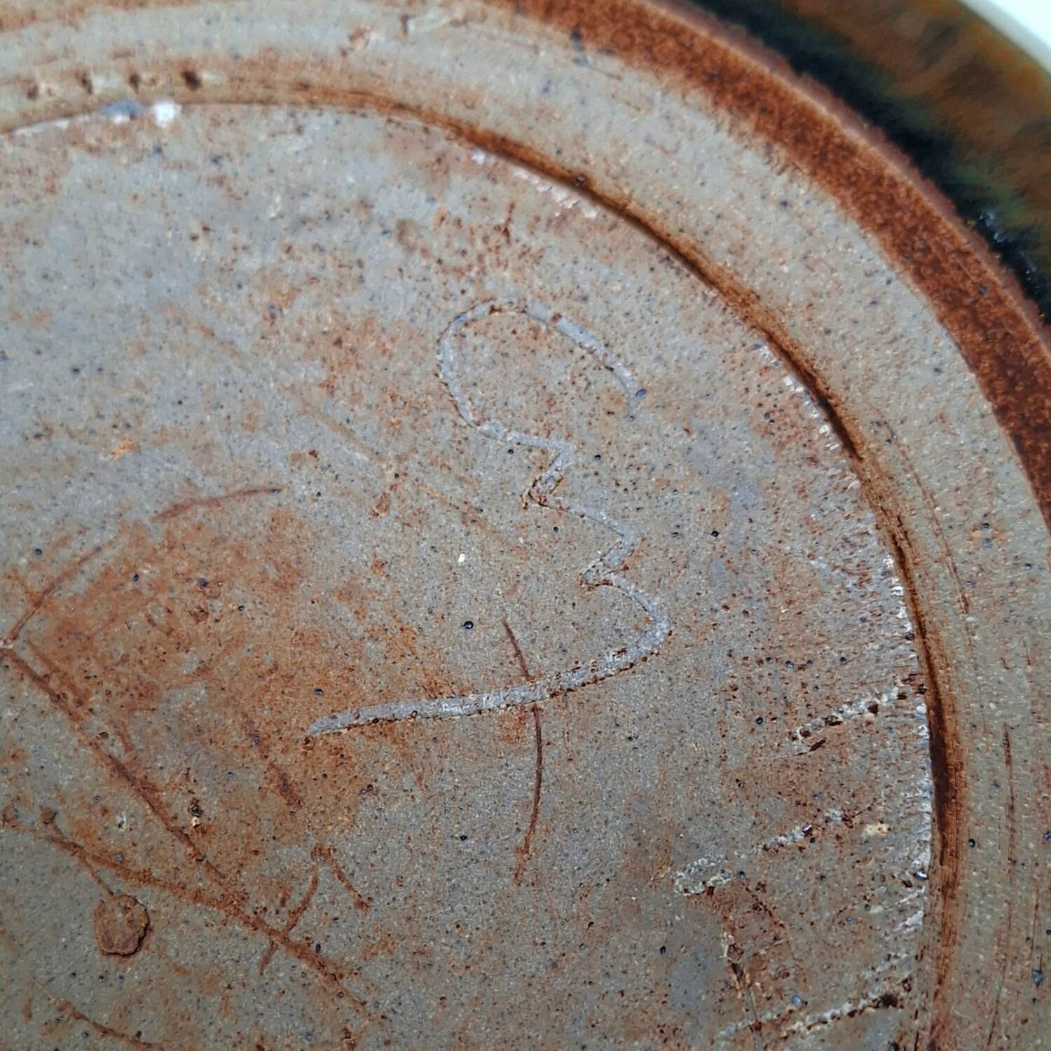 Flat ceramic vase by Nadia and Alain Pinel