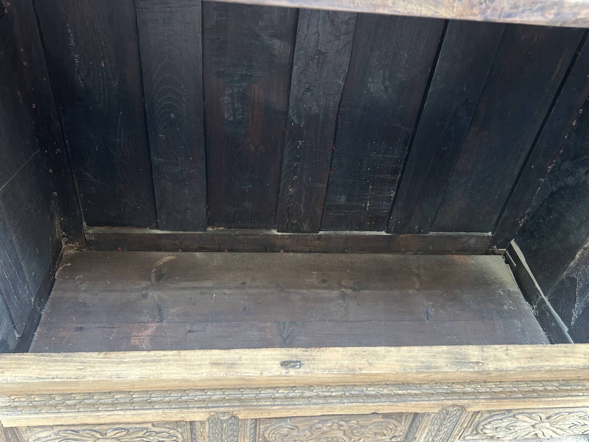 Louis XIV Style wardrobe, two doors, in oak