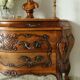 Coffin commode in walnut, Louis XV style, 20th century.