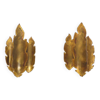 Pair of Brutalist wall lights by Svend Aage Holm Sørensen, Denmark 1960