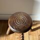 Turned wooden stool
