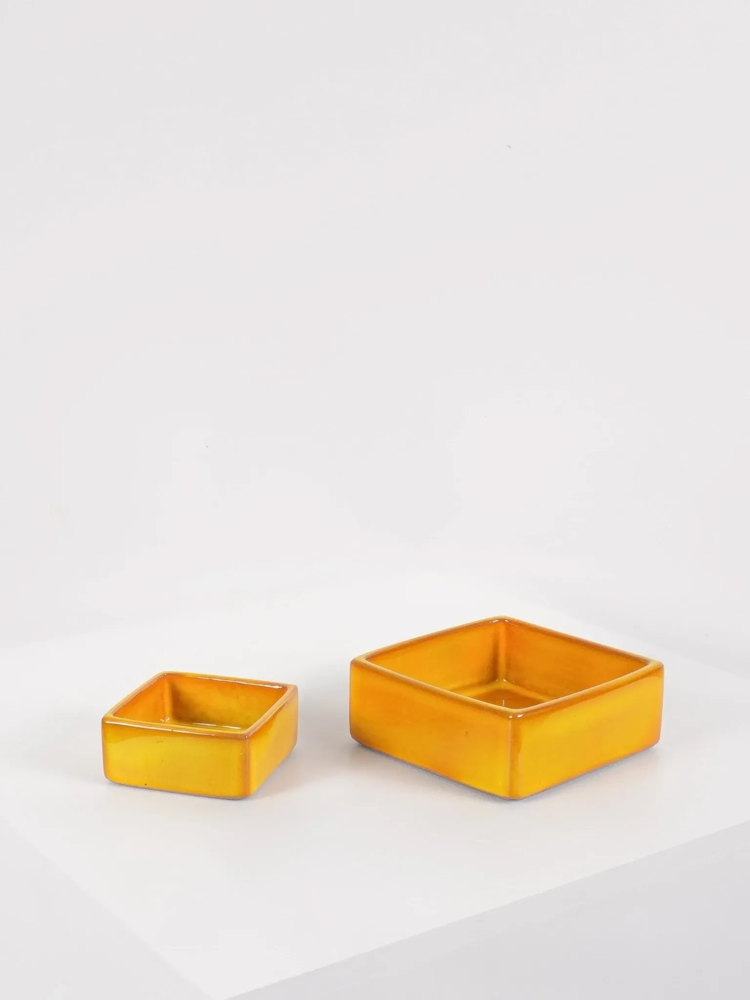 Jacques & dani ruelland, 2 ceramic catchalls, france, circa 1960
