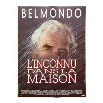 Original cinema poster "the unknown in the house" Belmondo