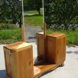 art deco dressing table in light wood