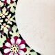 Antique ceramic trivet - floral decoration