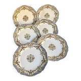 6 flat plates Gien Dionysos the children at the press 1938 1960