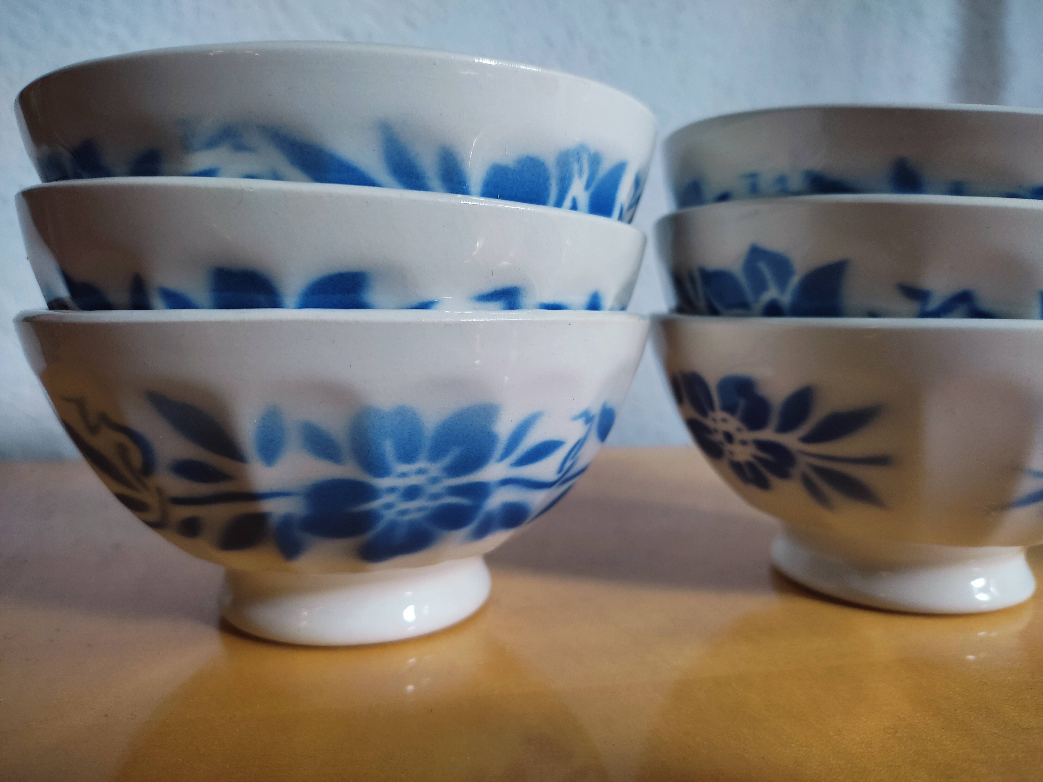 6 earthenware bowls from the 40s