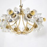 Lustre en laiton & fleurs Simon & Schelle.