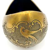 Crystal and copper shuttle cup Léon Ledru Val Saint Lambert