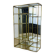 Miniature brass glass display case, shelf