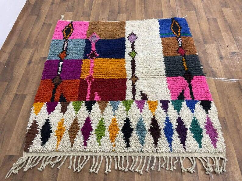 Berber Mrirt rug, handmade in Morocco, 100% wool 3X2m