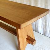 Solid oak coffee table - 1950s