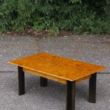 50s modernist coffee table in elm burl veneer