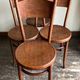 Set of 4 Fischel bistro chairs in bent wood gendarme hat 1920