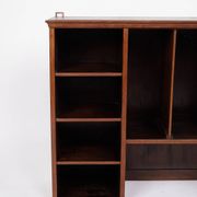 Wall-hung bookcase - hand-polished mahogany - shelf sections - 1890s