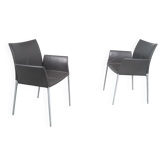 2 armchairs with armrests Zanotta model Lia designed by Roberto Barbieri