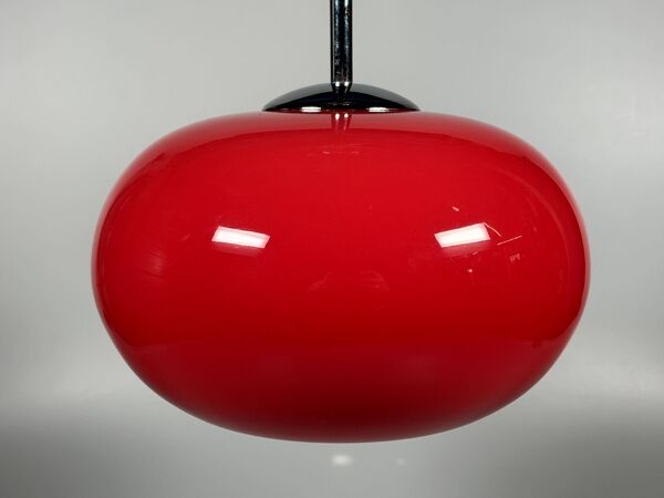 1960s 1970s Pendant Light Glass Ceiling Lamp Space Age Design